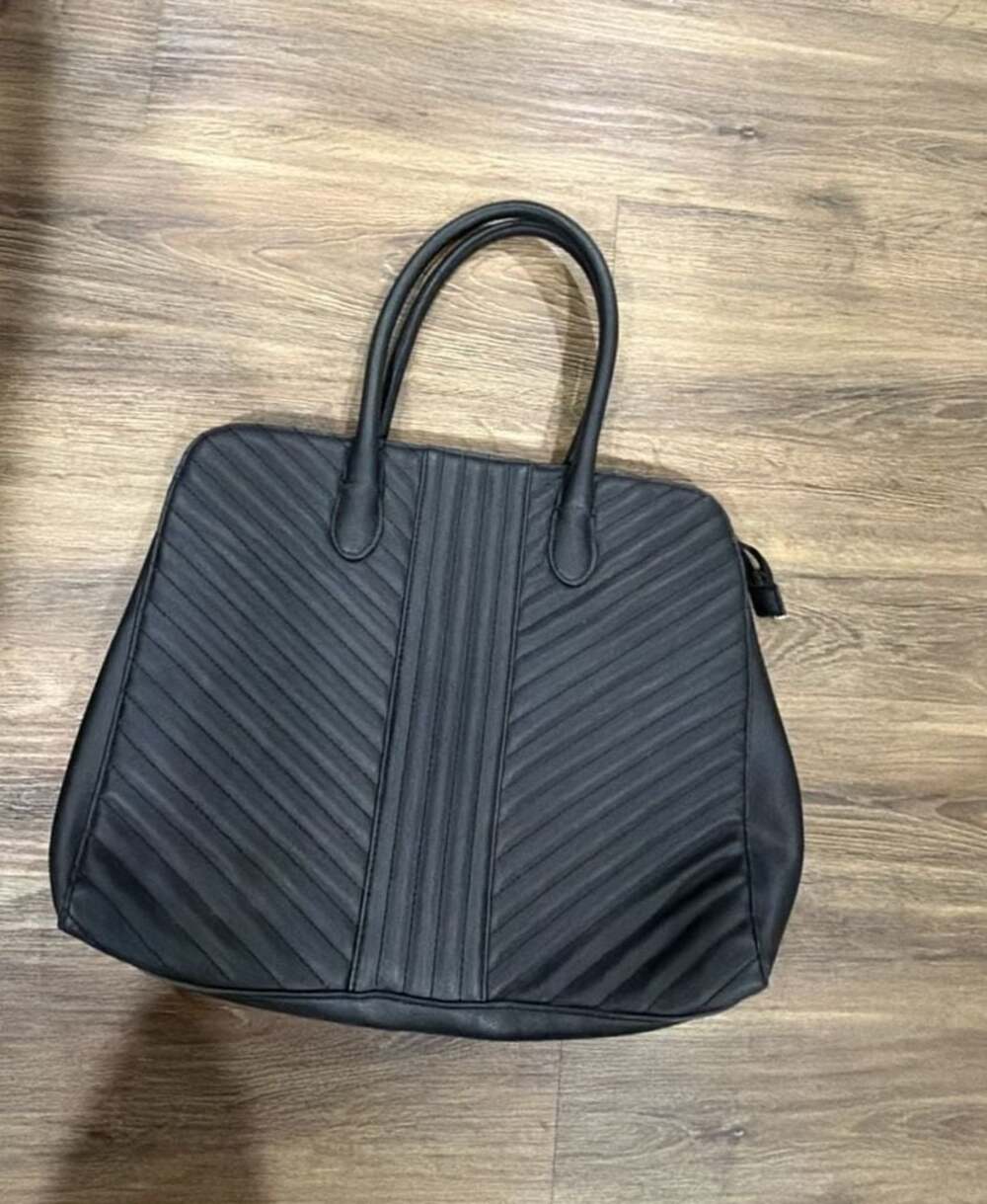 A New Day Quilted Faux Leather Laptop Tote Bag